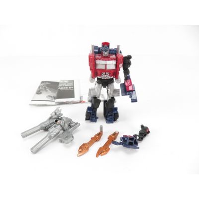 Transformers MV3 DOTM Cyberverse Battle Steel Optimus Prime (broken