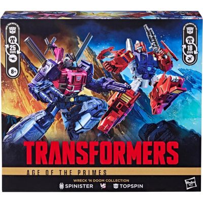 Transformers Age of the Primes Wreck 'n Doom Spinister vs Topspin