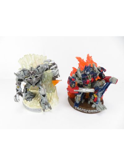 Transformers The Movie 2007 Unleashed Statue Optimus Prime & Megatron