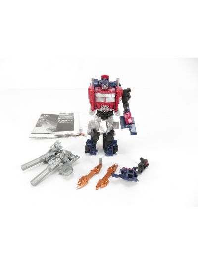 Transformers MV3 DOTM Cyberverse Battle Steel Optimus Prime (broken