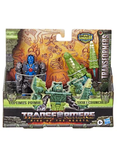 Transformers Rise of the Beasts Optimus Primal & Skullcruncher