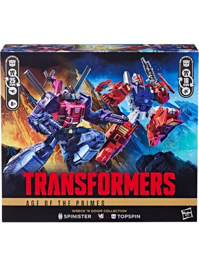 Transformers Age of the Primes Wreck 'n Doom Spinister vs Topspin